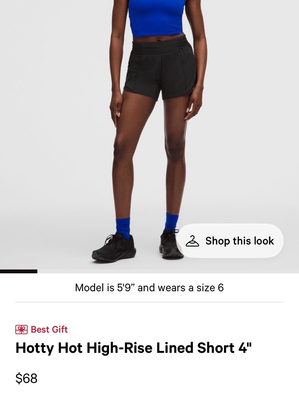 lululemon athletica Black High-Rise Athletic Shorts